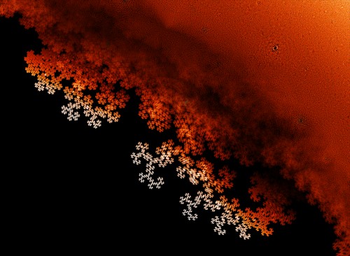 Zoom on a plot of the complex roots of polynomials