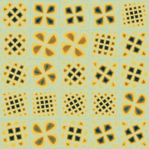 Example of dampened pattern decorations