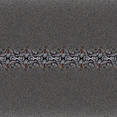 Sine transformation applied to a dense fractal patterns